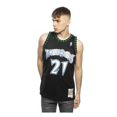 Mitchell & Ness Minnesota Timberwolves #21 Kevin Garnett black Swingman Jersey