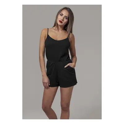 Urban Classics Ladies Short Spaghetti Jumpsuit black