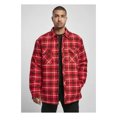 Urban Classics Plaid Quilted Shirt Jacket red/black