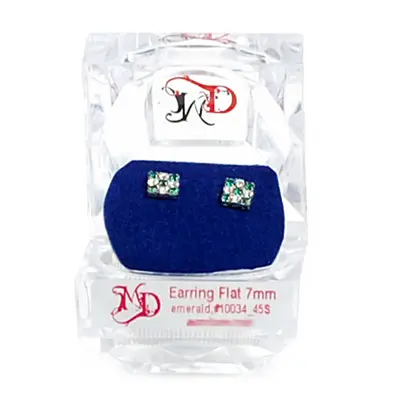 Special Earrings Flat 45S Emerald