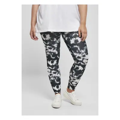 Urban Classics Ladies Tie Dye Leggings black/white