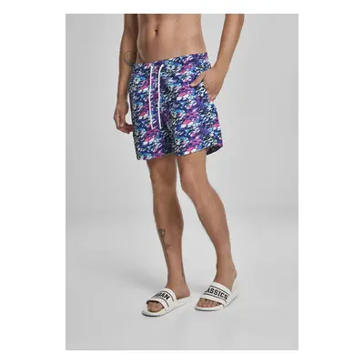 Urban Classics Multicolor Swim Shorts blue/pink