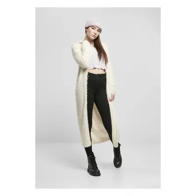 Urban Classics Ladies Hooded Feather Cardigan whitesand