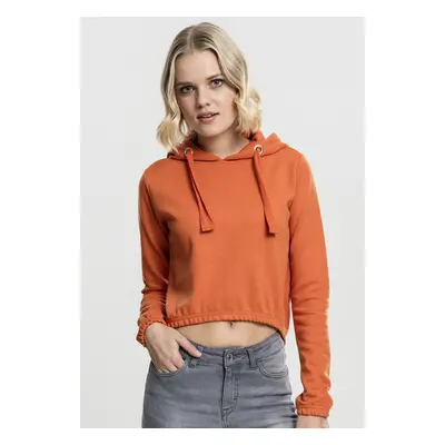 Urban Classics Ladies Interlock Short Hoody rust orange