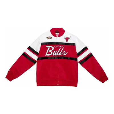 Mitchell & Ness Chicago Bulls Special Script Heavyweight Satin Jacket red