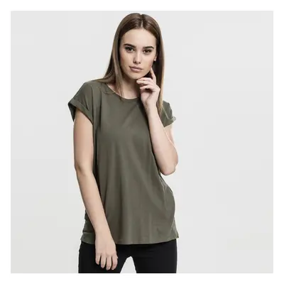 Póló Urban Classics Ladies Extended Shoulder Tee olive