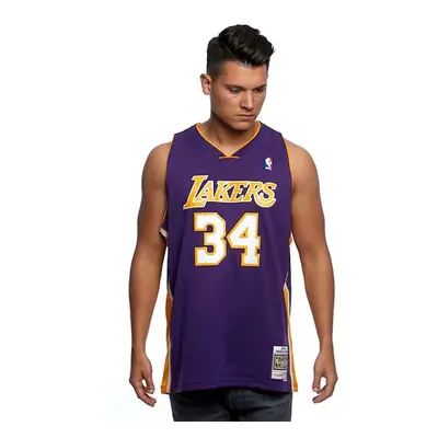 Mitchell & Ness Los Angeles Lakers #34 Shaquille O'Neal purple Swingman Jersey