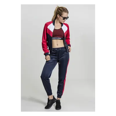 Urban Classics Ladies Short Raglan Track Jacket navy/fire red/white