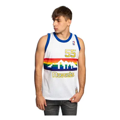 Mitchell & Ness Denver Nuggets #55 Dikembe Mutombo white Swingman Jersey