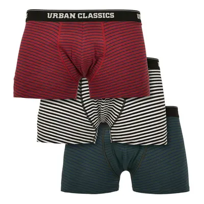 Urban Classics Boxer Shorts 3-Pack btlgrn/dkblu+bur/dkblu+wht/blk