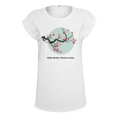 Mr. Tee Ladies Flowers Unite Tee white