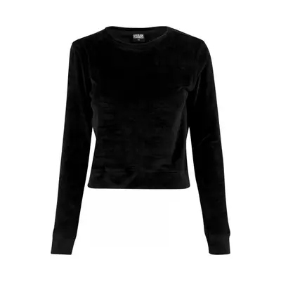 Urban Classics Ladies Short Velvet Crew black