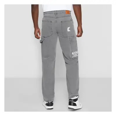 Karl Kani Retro Baggy Workwear Denim Light Grey