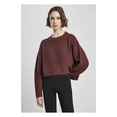 Urban Classics Ladies Wide Oversize Sweater cherry