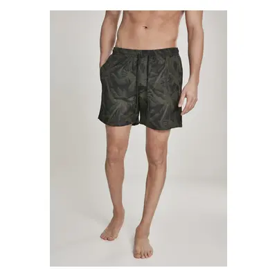 Urban Classics Pattern?Swim Shorts palm/olive