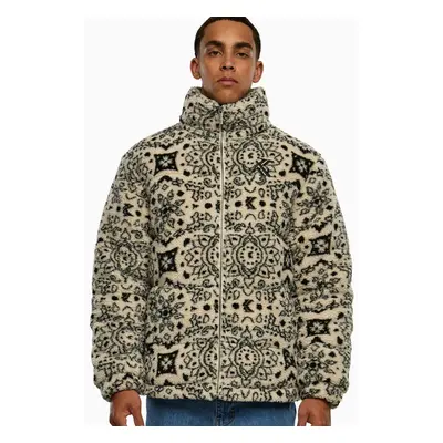 Téli kabát Karl Kani Og Paisley Teddy Puffer Jacket off white/black