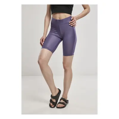 Urban Classics Ladies Imitation Leather Cycle Shorts darkduskviolet