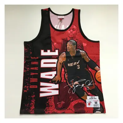 Mitchell & Ness tank top Miami Heat Player Burst Mesh Tank red