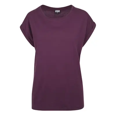 Póló Urban Classics Ladies Extended Shoulder Tee cherry