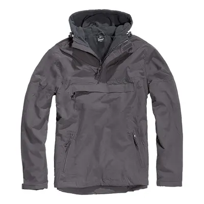 Brandit Fleece Pull Over Windbreaker charcoal