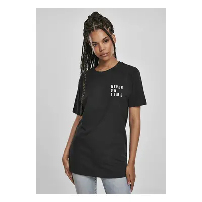 Mr. Tee Ladies Never On Time Tee black