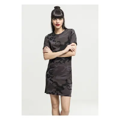 Urban Classics Ladies Camo Tee Dress dark camo