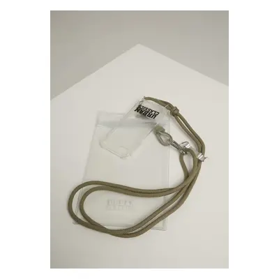 Urban Classics Phone Necklace with Additionals I Phone 8 transparent/olive