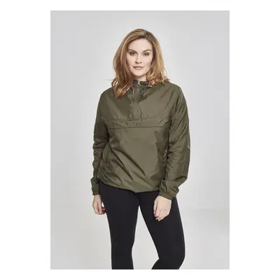 Urban Classics Ladies Basic Pull Over Jacket dark olive