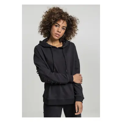 Urban Classics Ladies Laced-Up Hoody black