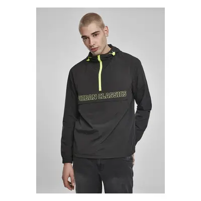 Urban Classics Contrast Pull Over Jacket black/electriclime