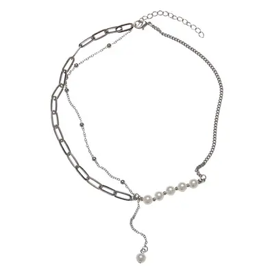 Urban Classics Jupiter Pearl Various Chain Necklace silver