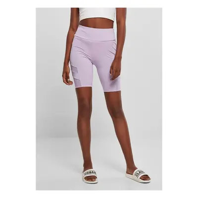 Urban Classics Ladies High Waist Tech Mesh Cycle Shorts lilac