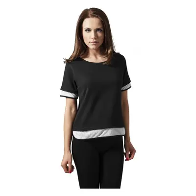 Urban Classics Ladies Terry Mesh Tee blk/wht