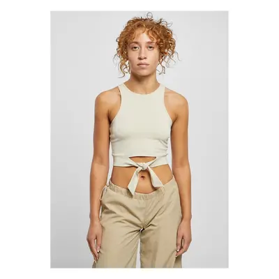 Urban Classics Ladies Cropped Knot Top softseagrass