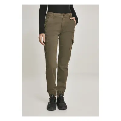 Urban Classics Ladies High Waist Cargo Pants olive