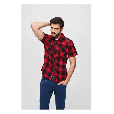 Brandit Checkshirt Halfsleeve red/black