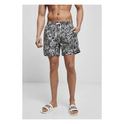 Urban Classics Pattern Swim Shorts tattoo aop