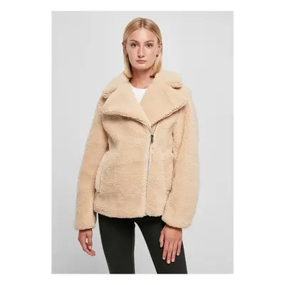 Urban Classics Ladies Sherpa Biker Jacket unionbeige