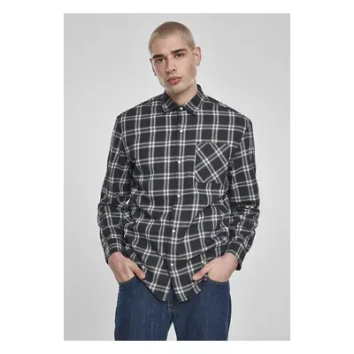 Urban Classics Oversized Check Shirt midnightnavy/white