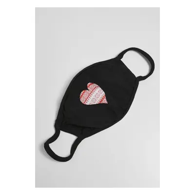 Urban Classics Christmas Heart Face Mask black