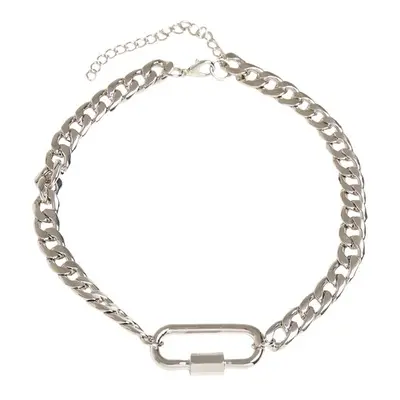 Urban Classics Fastener Necklace silver