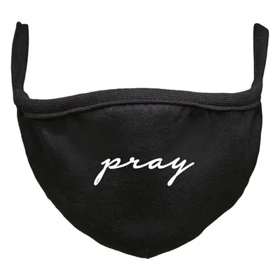 Mr. Tee Pray Wording Face Mask black