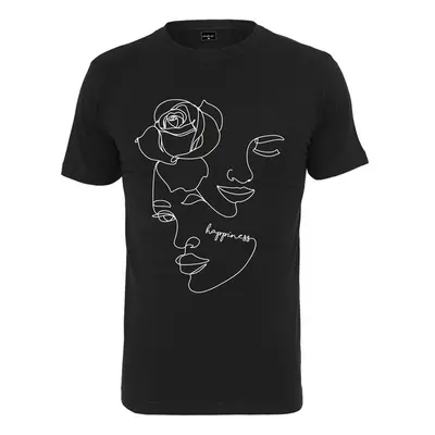 Mr. Tee Ladies One Line Rose Tee black