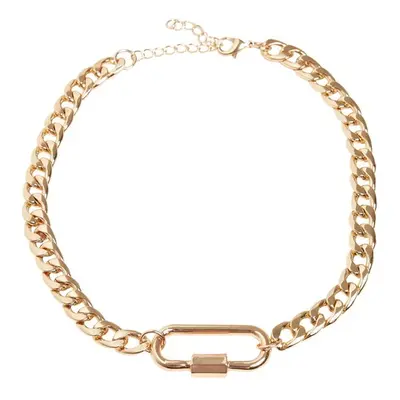 Urban Classics Fastener Necklace gold