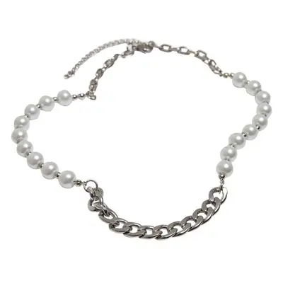 Urban Classics Pearl Various Chain Necklace silver