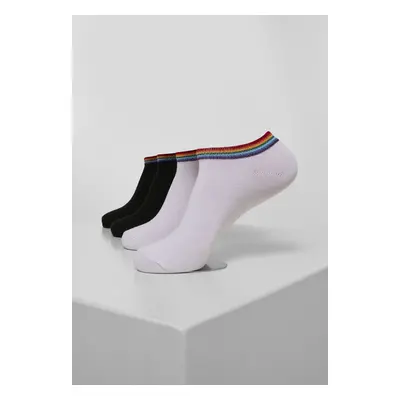 Urban Classics Rainbow Socks No Show 4-Pack black/white