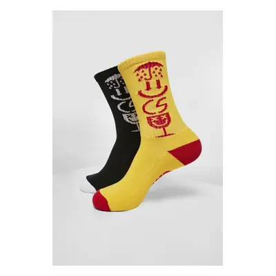 Cayler & Sons Iconic Icons Socks 2-Pack black/yellow