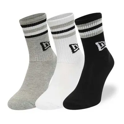 Zokni New Era Retro Stripe crew 3pack socks Black White Grey Unisex