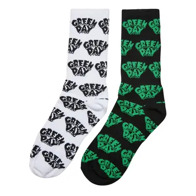 Mr. Tee Green Day Socks 2-Pack black/white