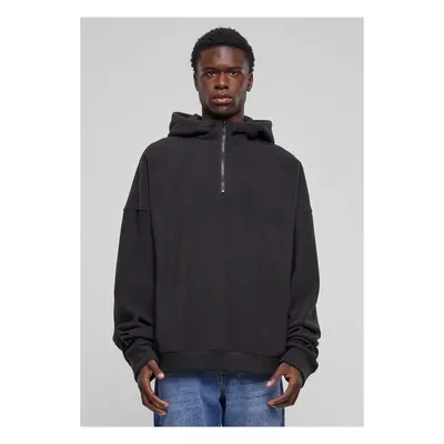 Urban Classics Oversized Polar Fleece Half Zip Hoody black